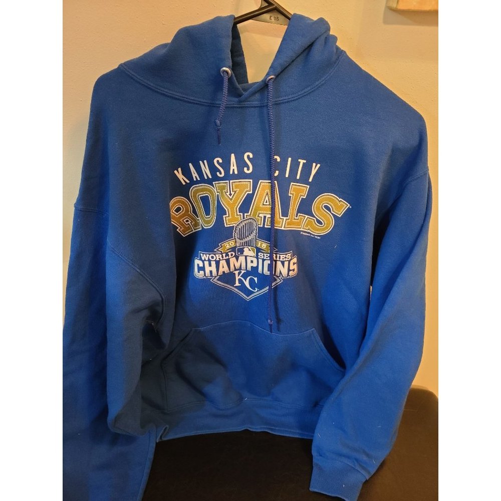 Kansas City Royals Championship 2015 Pullover Hooded Sweatshirt Sz L